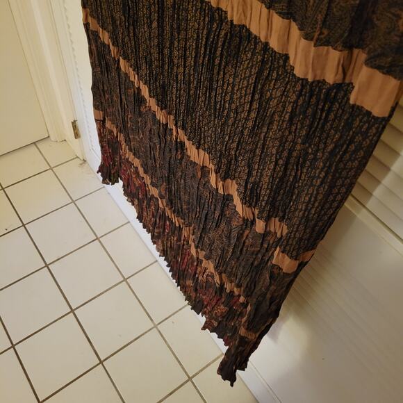 Vintage Boho Paisley Patchwork Maxi Skirt Mix Nouveau Plus 2X 40W - Picture 3 of 7